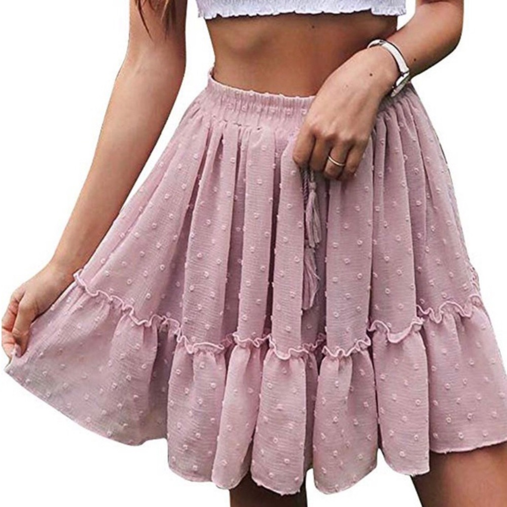 ✦NWT Blush Ruffled Mini Skirt✦ - Picture 2 of 15